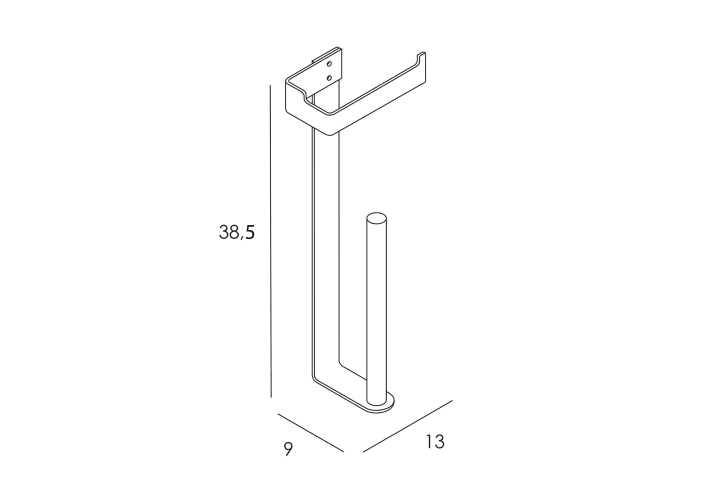 Portarrollo de baño con reserva Manillons Torrent Slim Croquis 11