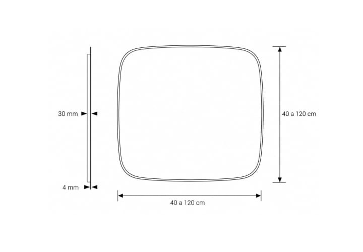 Espejo de baño con luz LED Bruntec Selene Croquis 4