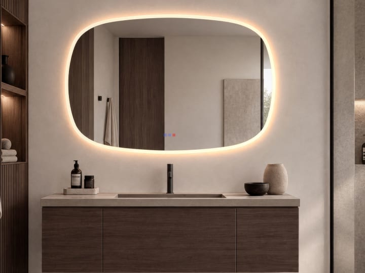 Espejo de baño con luz LED Bruntec Selene Principal 4