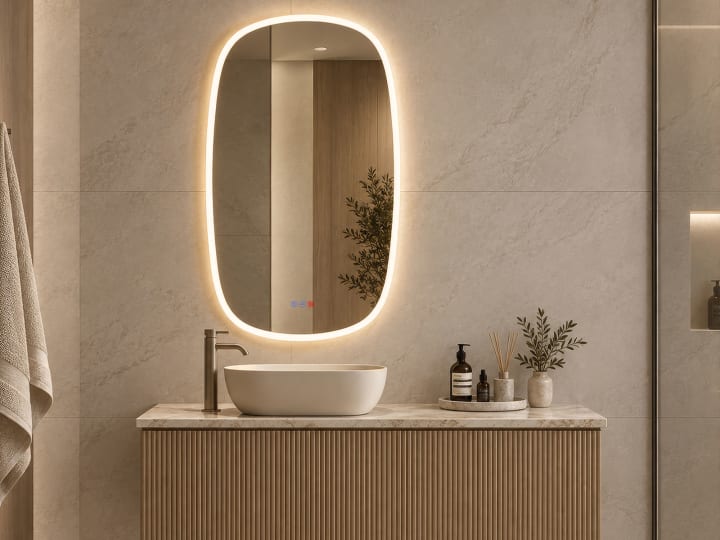 Espejo de baño con luz LED Bruntec Selene Principal 5