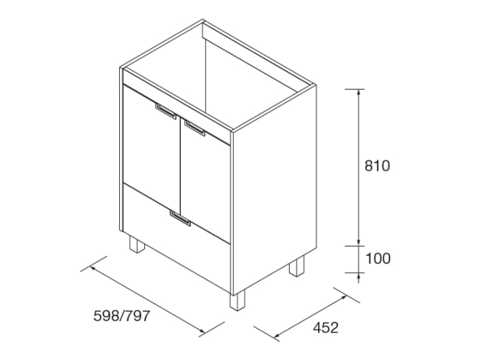 Conjunto mueble de baño Salgar Contessa Croquis 8