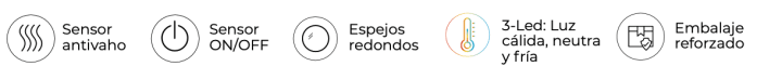 Espejo de baño con luz LED Ledimex Atenas Croquis 11