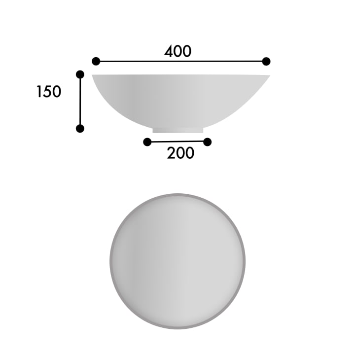 Lavabo sobre encimera ArtandBath Navia Croquis 1