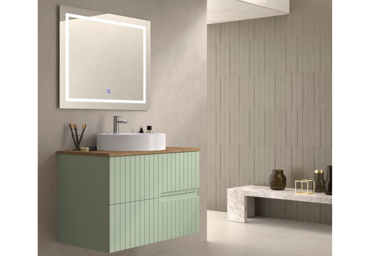 Mueble de baño con encimera de madera Bruntec Ebi colores Principal 8