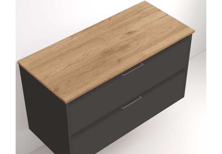 Mueble de baño con encimera de madera Bruntec Ebi colores Detalle 10
