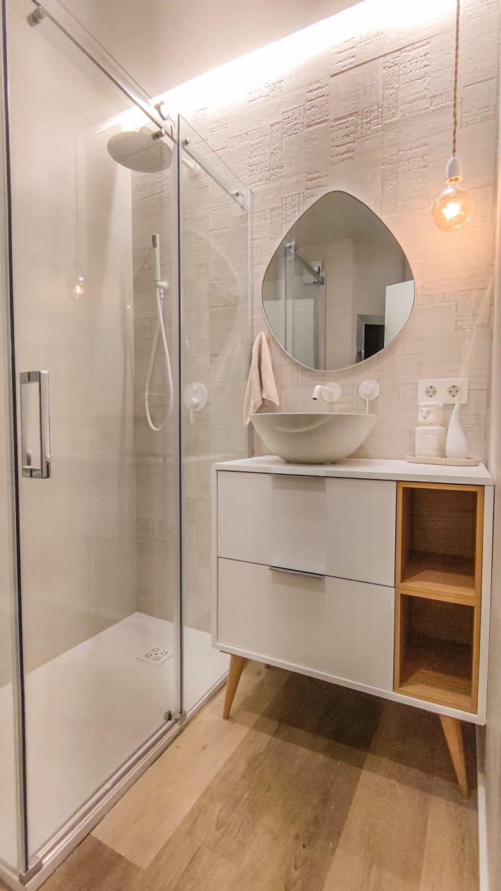 Mueble de baño con encimera de madera Campoaras Vintass Ambiente 6