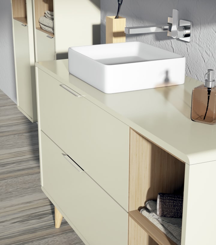 Mueble de baño con encimera de madera Campoaras Vintass Detalle 3