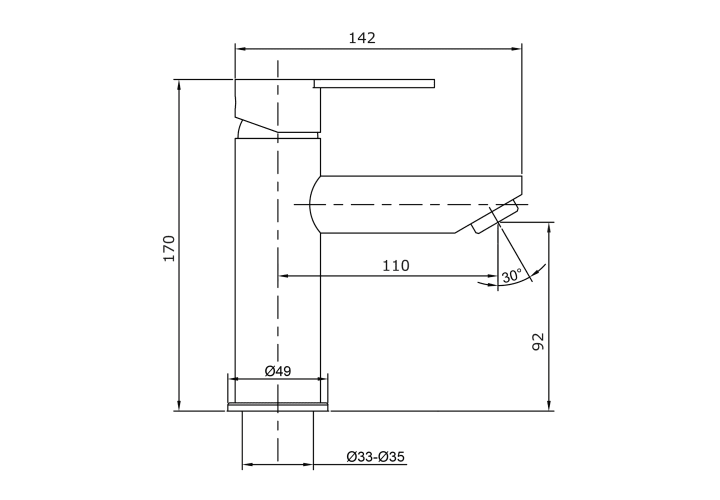 Grifo de lavabo GME Iony Croquis 2