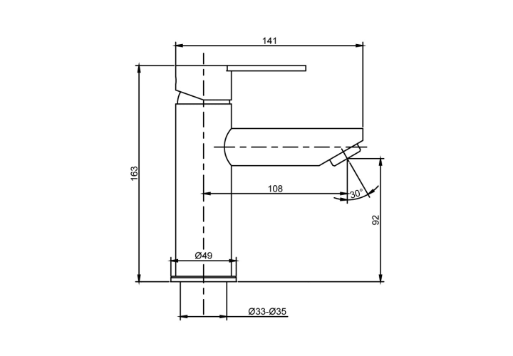 Grifo de lavabo GME Iony Croquis 3