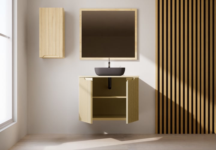 Mueble de Baño de madera maciza a Medida con encimera Bruntec Alpes 14 Detalle 3