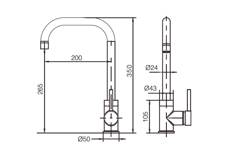 Grifo de cocina Imex Loira Croquis 11