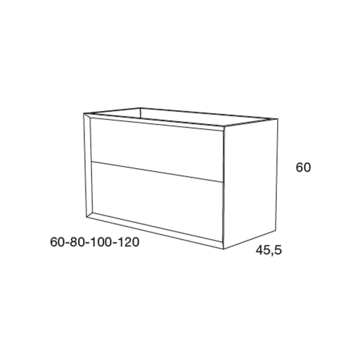 Mueble de baño con encimera hidrófuga Avila Dos Novus Croquis 5