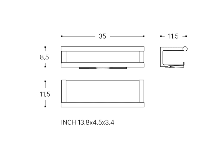 Jabonera para ducha Cosmic Architect S+ Croquis 23