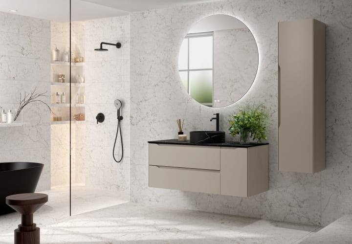 Mueble de baño Coycama Cenit con encimera de solid surface Principal 2