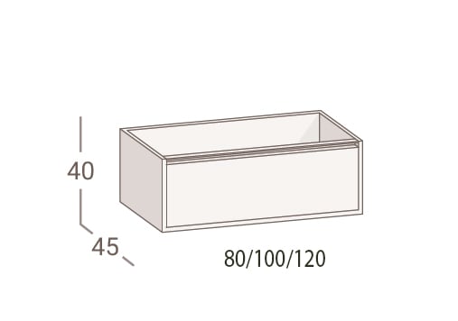 Mueble de baño con encimera de madera hidrófuga Torvisco Duc Croquis 1