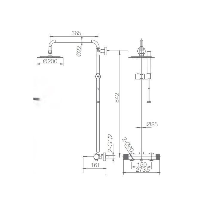 Conjunto de ducha Imex Line Croquis 15
