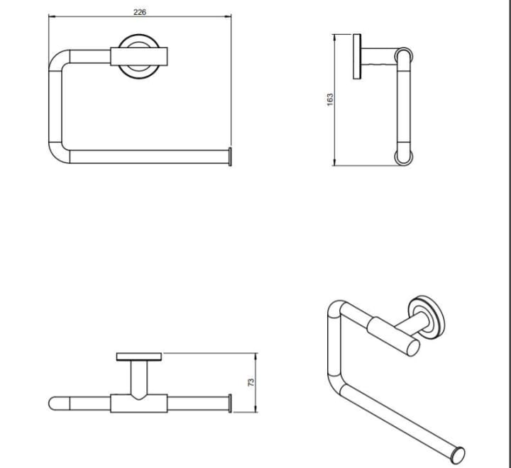 Toallero de baño Cosmic Architect S+ Croquis 25