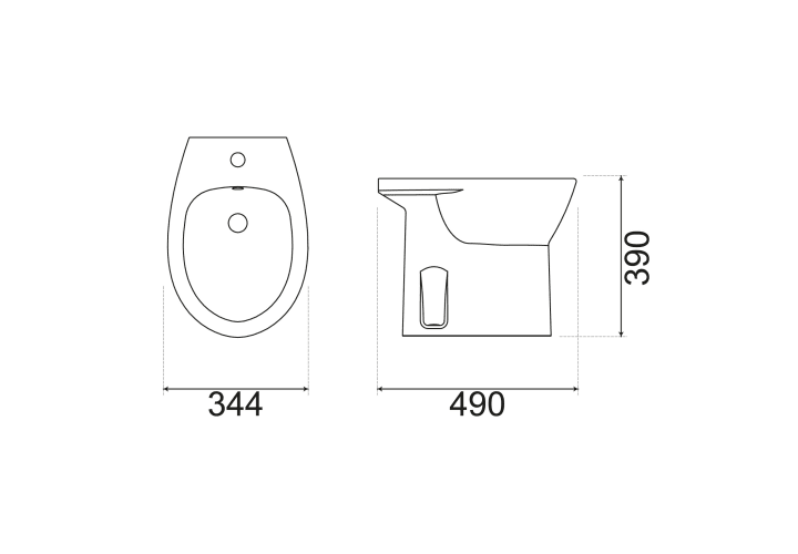 Pack inodoro + bidé Unisan Sanindusa Easy Croquis 8