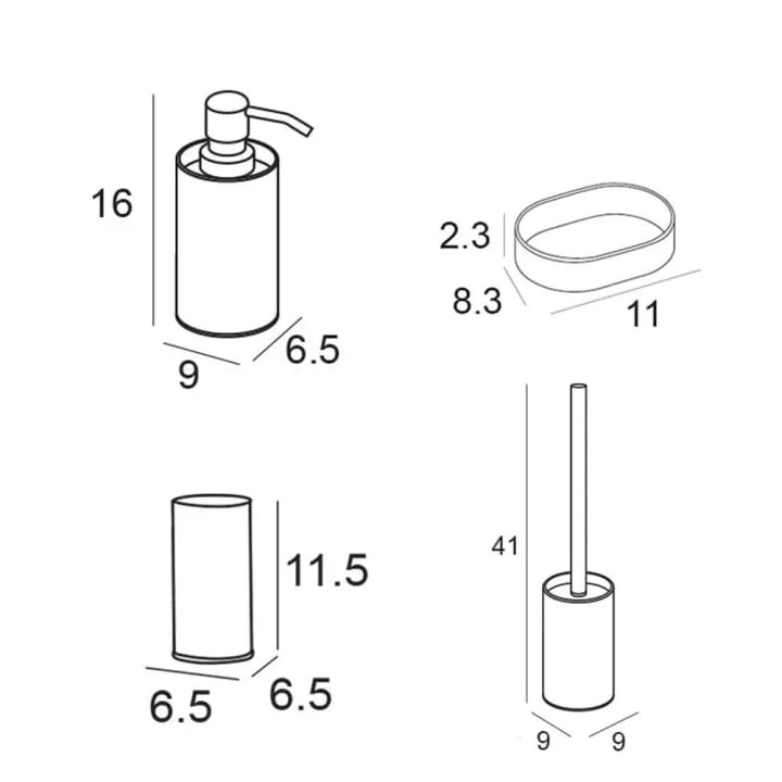 Conjunto accesorios de baño Manillons Torrent Eco Croquis 5