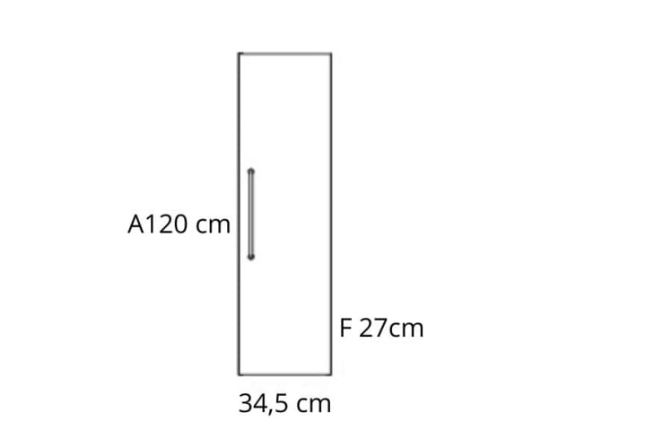 Columna de baño Viso Verso puerta lisa Croquis 17