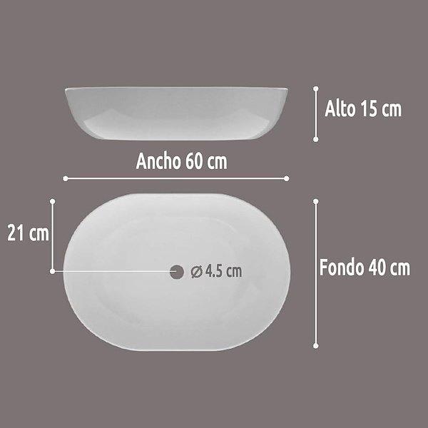 Lavabo sobre encimera Art and Bath Mónaco 60 Croquis 2