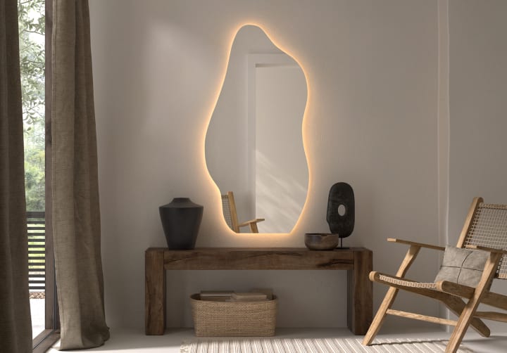 Espejo de baño con luz LED Bruntec Nature Principal 2