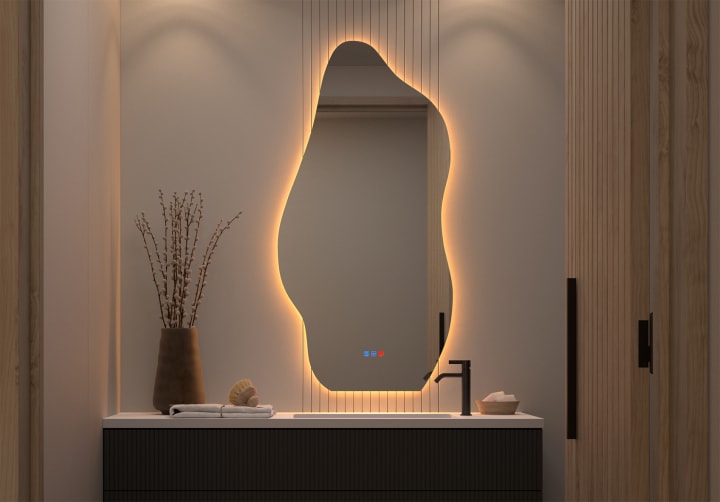 Espejo de baño con luz LED Bruntec Nature Principal 3