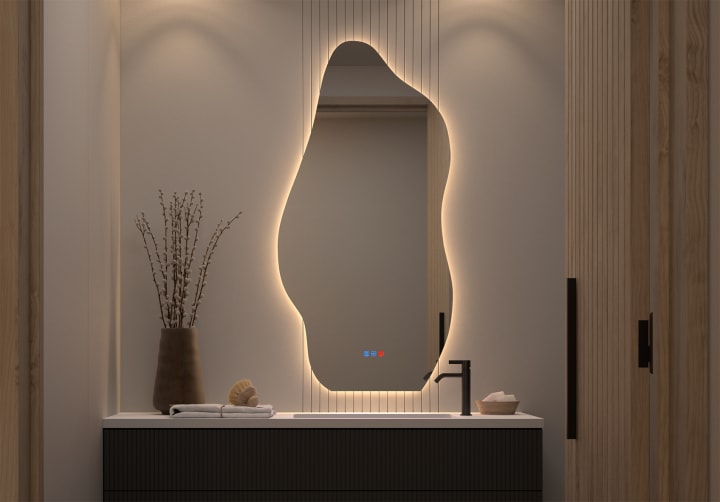 Espejo de baño con luz LED Bruntec Nature Principal 1