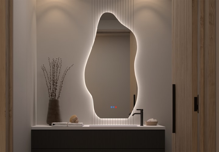 Espejo de baño con luz LED Bruntec Nature Principal 4