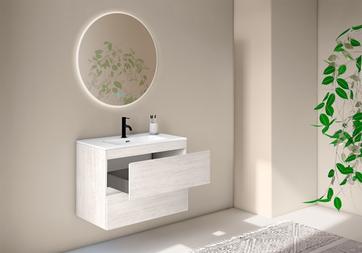 Conjunto mueble de baño fondo reducido 39 cm Bruntec Roma Detalle 12