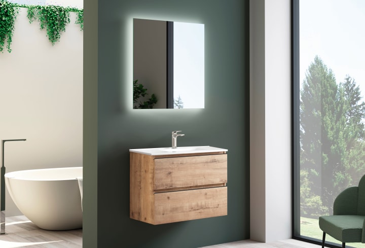 Conjunto mueble de baño fondo reducido 39 cm Bruntec Roma Principal 6