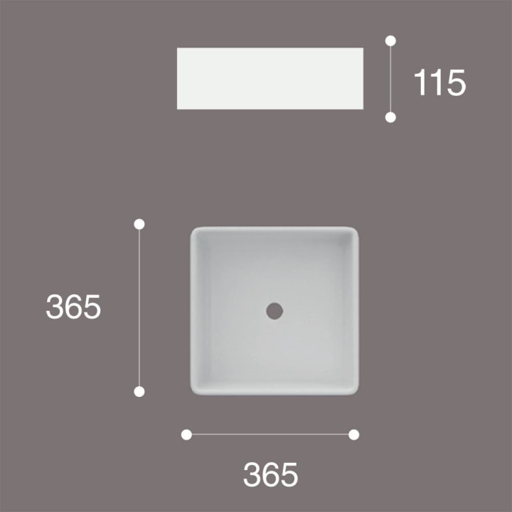 Lavabo sobre encimera Art and Bath Satet Croquis 3