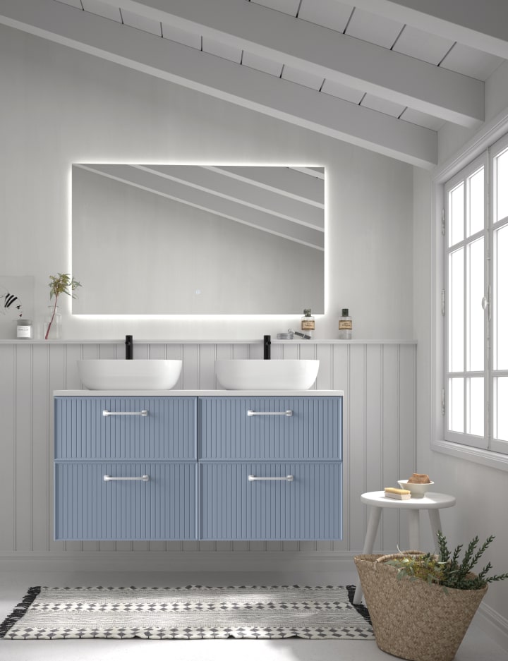 Mueble de baño con encimera de Microtec de Avila Dos Blanca Principal 4