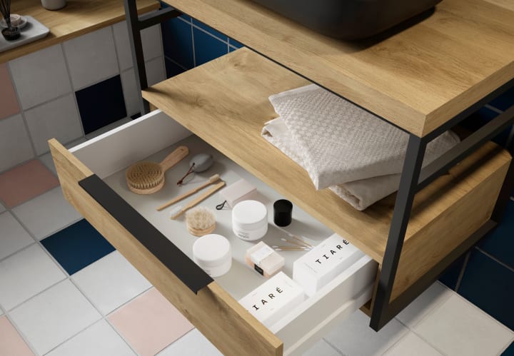 Mueble de baño con encimera Coycama Kirk industrial Detalle 1