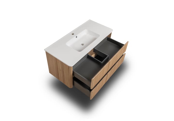 Conjunto de mueble de baño con lavabo encastrado Bruntec Baviera Detalle 3
