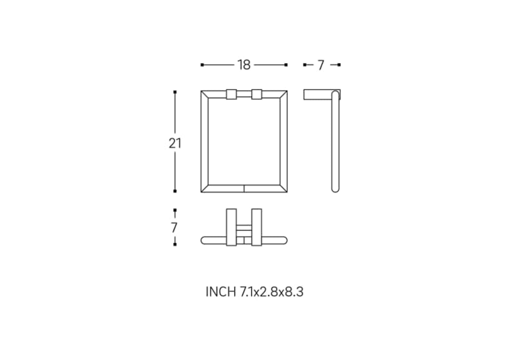 Toallero de baño Cosmic Metric Croquis 2