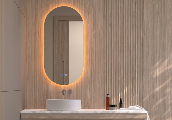 Espejo de baño con luz LED Bruntec Delta Principal 7