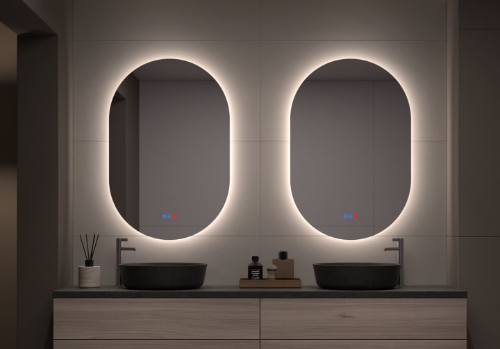 Espejo de baño con luz LED Bruntec Delta Principal 3