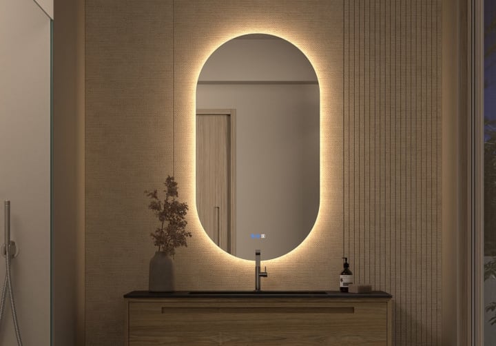 Espejo de baño con luz LED Bruntec Delta Principal 5