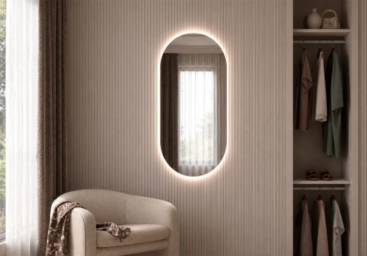 Espejo de baño con luz LED Bruntec Delta Ambiente 9