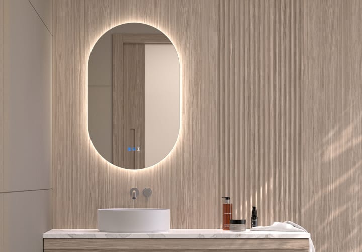 Espejo de baño con luz LED Bruntec Delta Principal 1