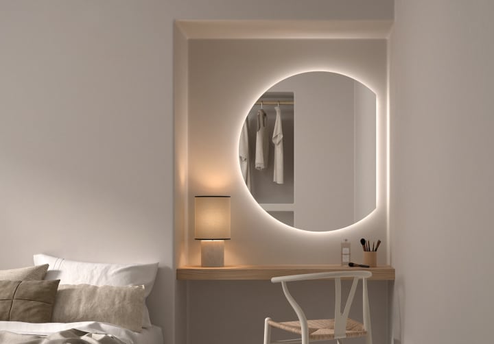 Espejo media luna con luz LED Bruntec Zoni Ambiente 7