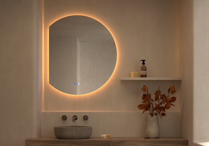 Espejo media luna con luz LED Bruntec Zoni Principal 1