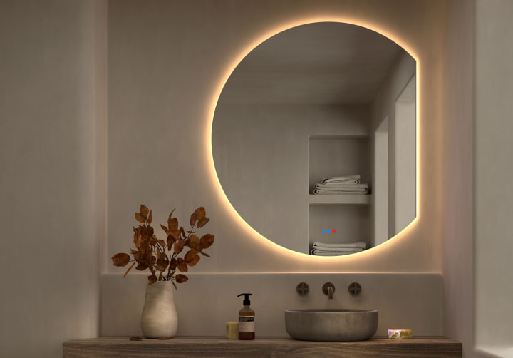 Espejo media luna con luz LED Bruntec Zoni Principal 2