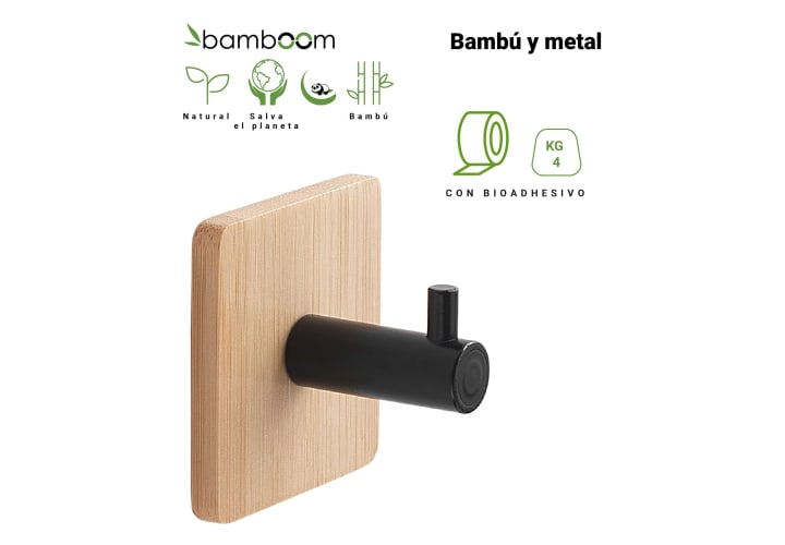 Conjunto de perchas de baño Gedy Juncos Detalle 1