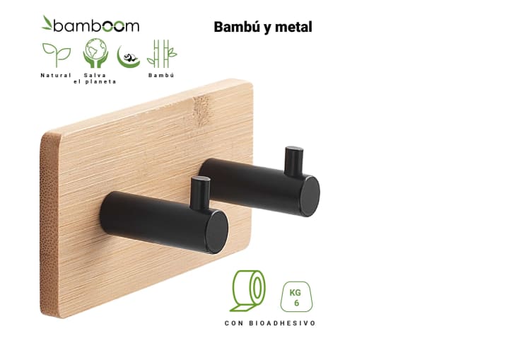 Conjunto de perchas de baño Gedy Juncos Detalle 2