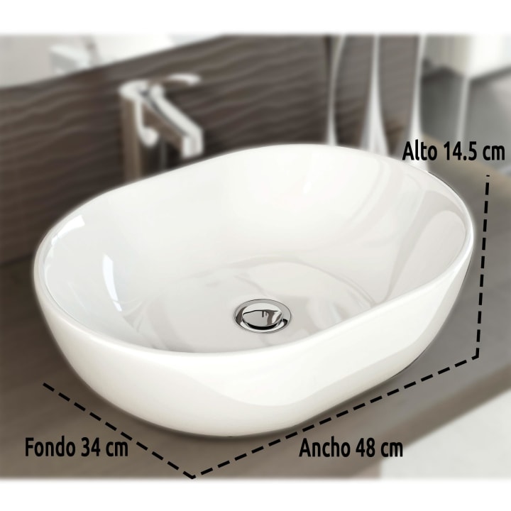 Lavabo sobre encimera Art and Bath Mónaco Detalle 4