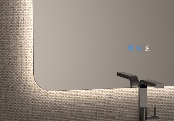 Espejo de baño con luz LED Bruntec Drako Detalle 4