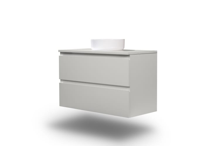 Mueble de baño MDF lacado con encimera de madera Bruntec Vilma Principal 1