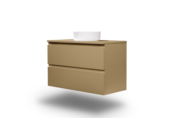 Mueble de baño MDF lacado con encimera de madera Bruntec Vilma Principal 17
